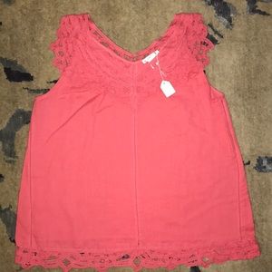 Esley Coral Linen Blouse